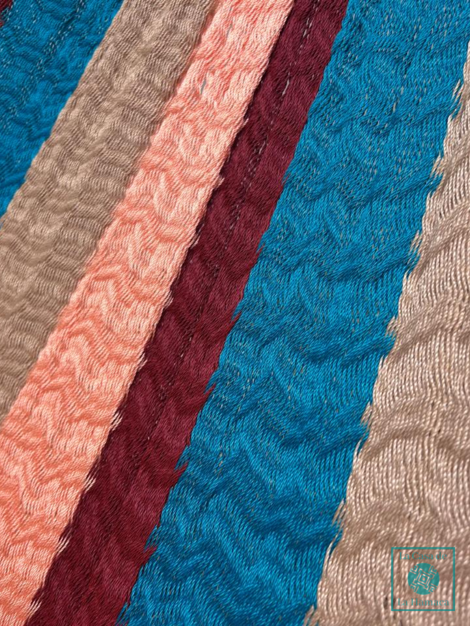 Hamaca Yucateca Artesanal Hilo 18 Nylon Rosa