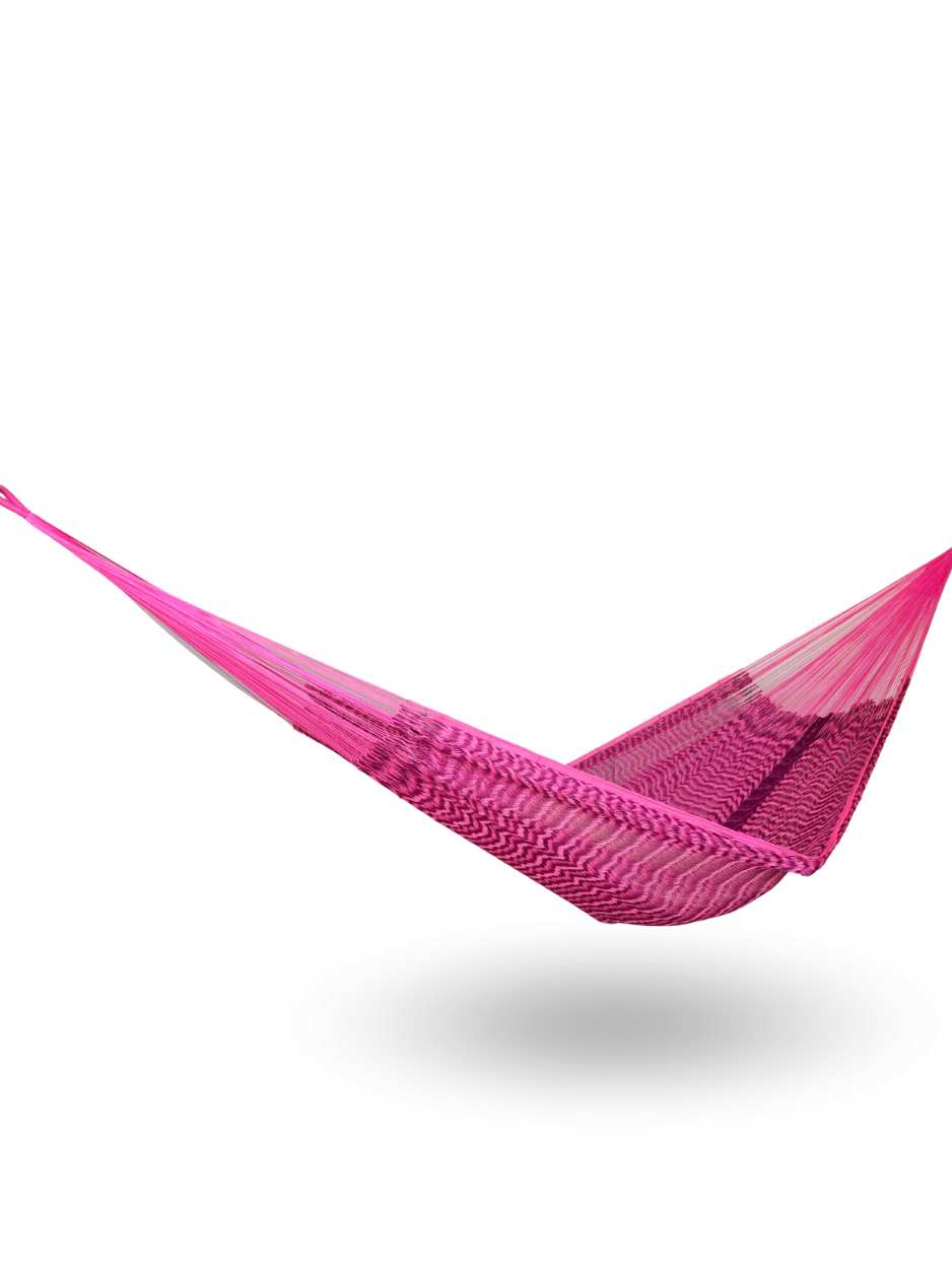Hamaca Yucateca Artesanal Hilo 18 Nylon Rosa