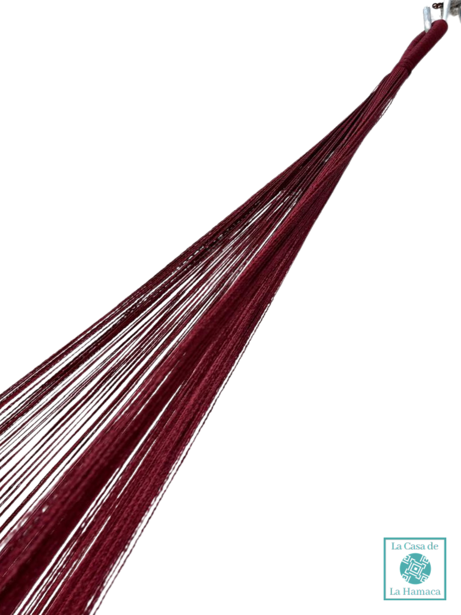 Hamaca Yucateca Artesanal Hilo 18 Nylon Rosa