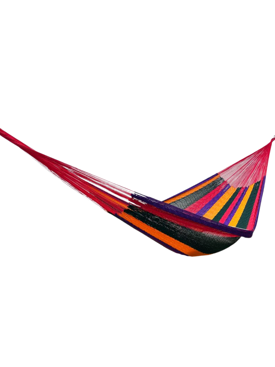 Hamaca Yucateca Artesanal Hilo 18 Nylon Multicolor