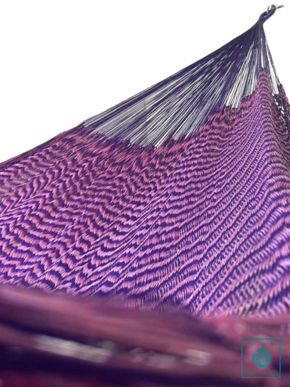 Hamaca Yucateca Artesanal Hilo 18 Nylon Rosa