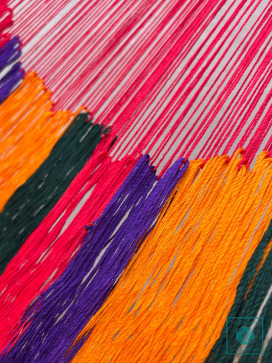 Hamaca Yucateca Artesanal Hilo 18 Nylon Multicolor
