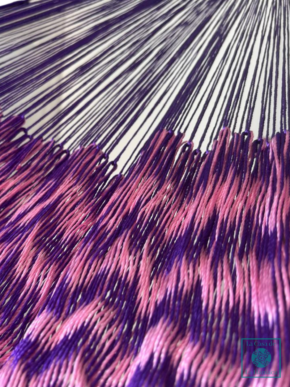 Hamaca Yucateca Artesanal Hilo 18 Nylon Rosa