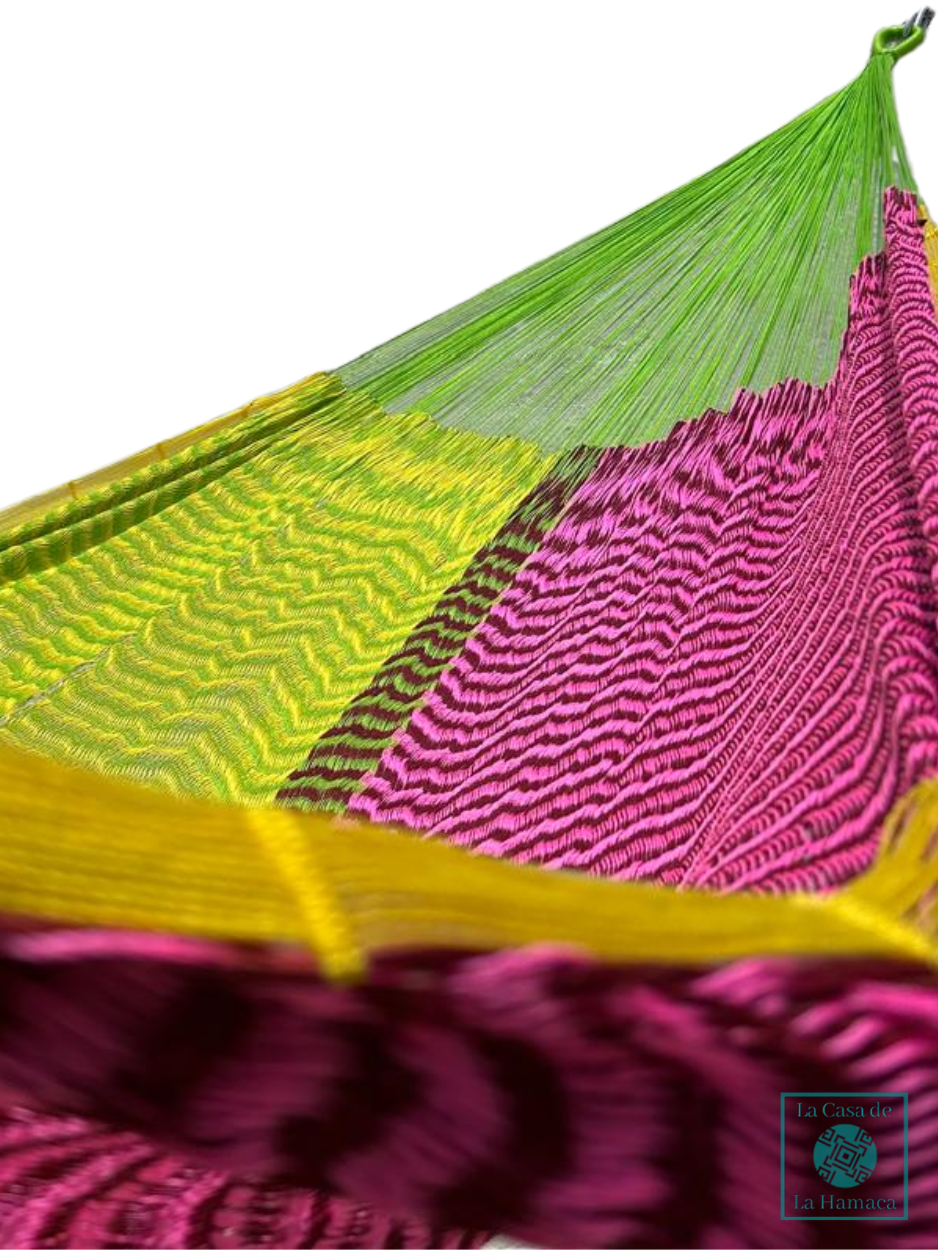 Hamaca Yucateca Artesanal Hilo 18 Nylon Multicolor
