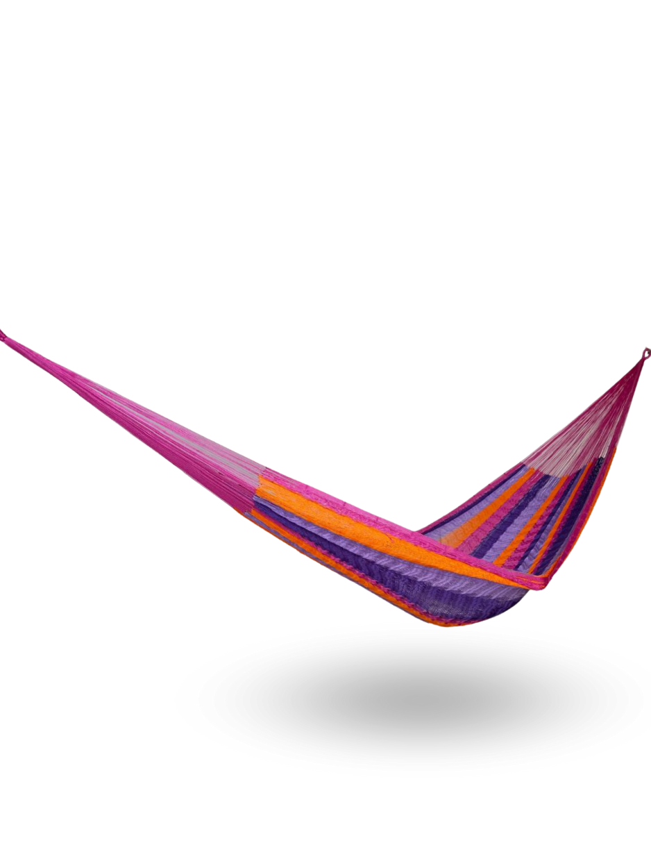 Hamaca Yucateca Artesanal Hilo 18 Nylon Rosa