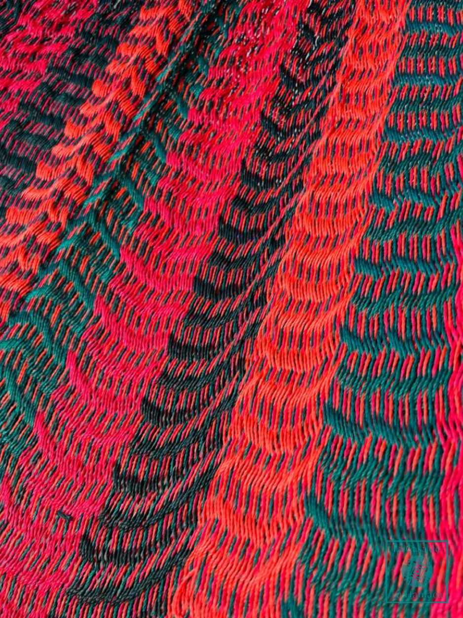 Hamaca Yucateca Artesanal Hilo 18 Nylon Rojo