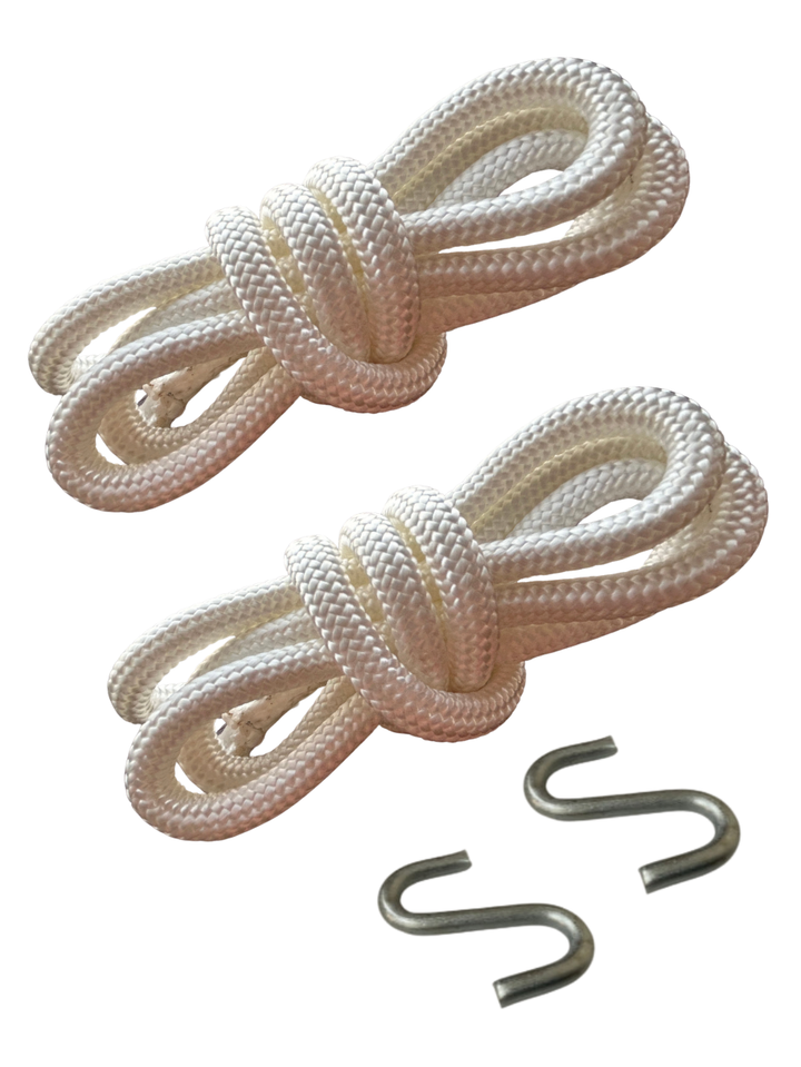 Par de Sogas Blanca y Ganchos para Hamaca