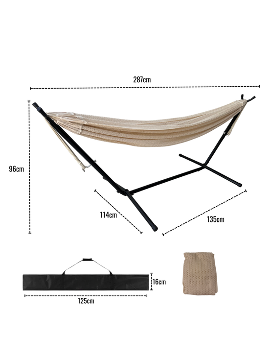 Hamaca Mexicana Beige con Base