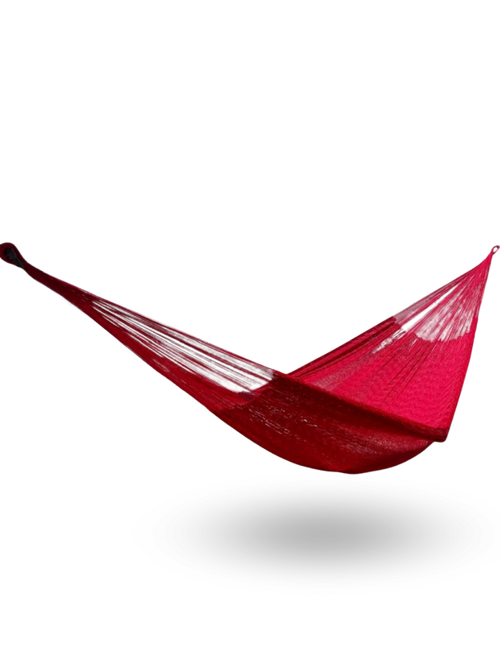 Hamaca Yucateca Artesanal Hilo 18 Nylon Rojo
