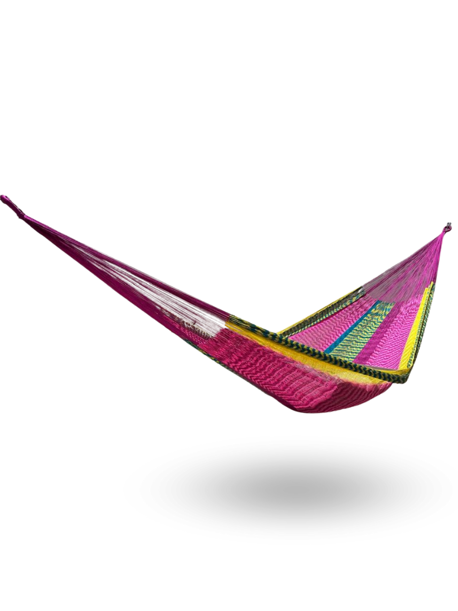 Hamaca Yucateca Artesanal Hilo 18 Nylon Multicolor