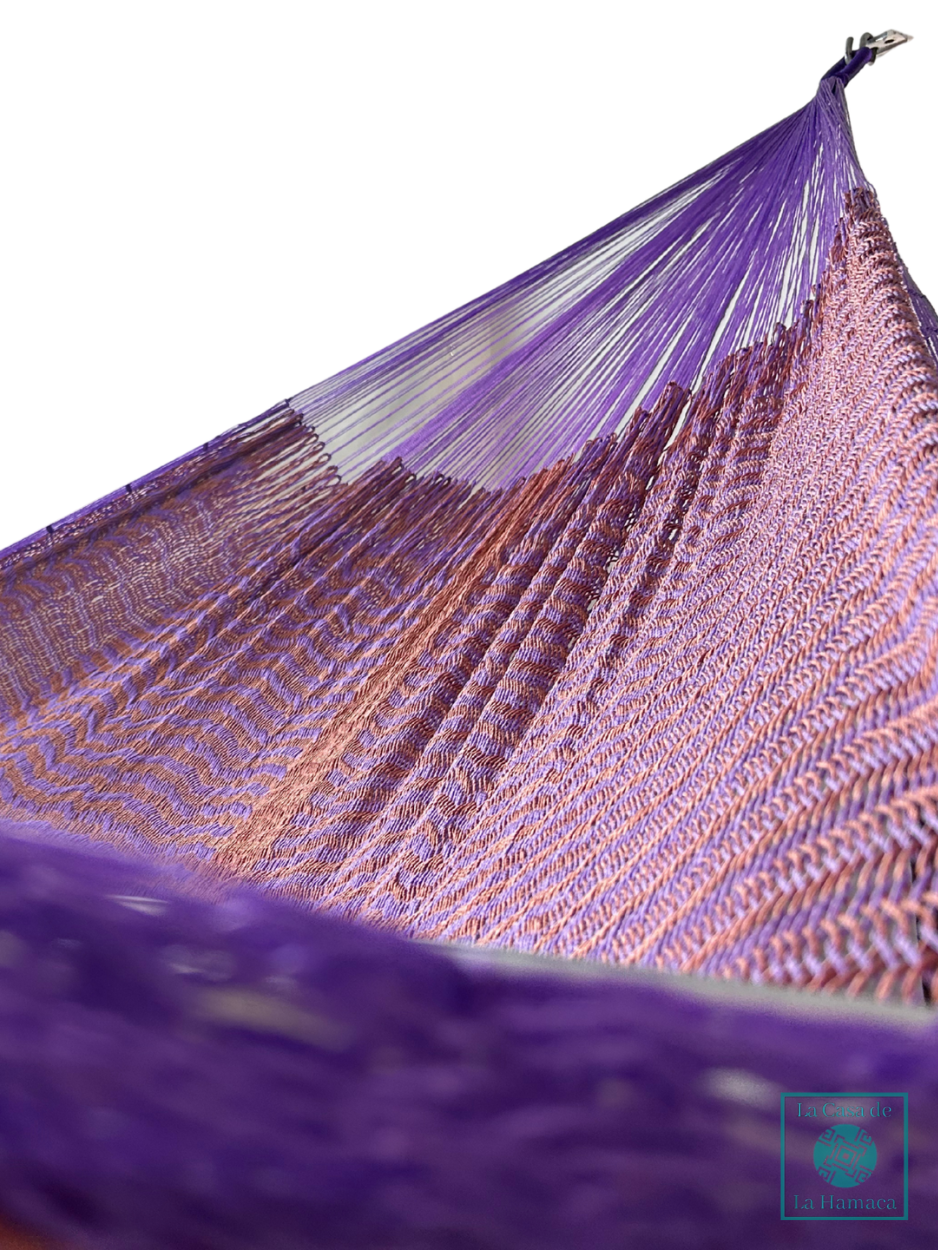 Hamaca Yucateca Artesanal Hilo 18 Nylon Rosa