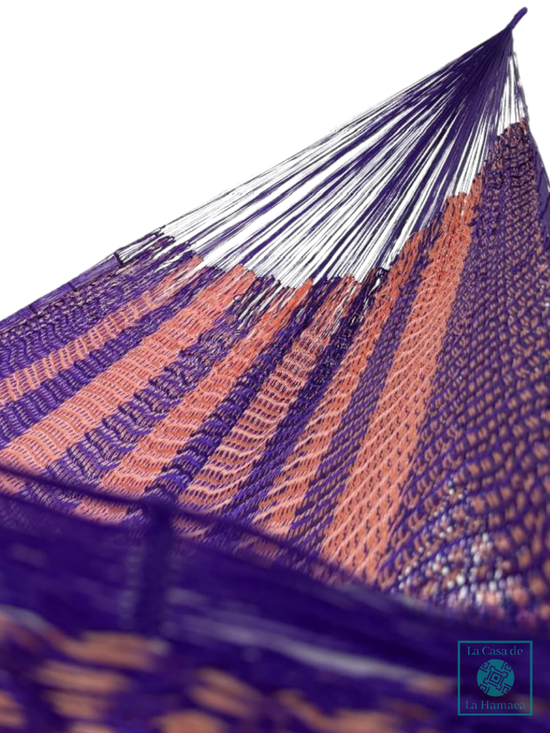 Hamaca Yucateca Artesanal Hilo 18 Nylon Rosa