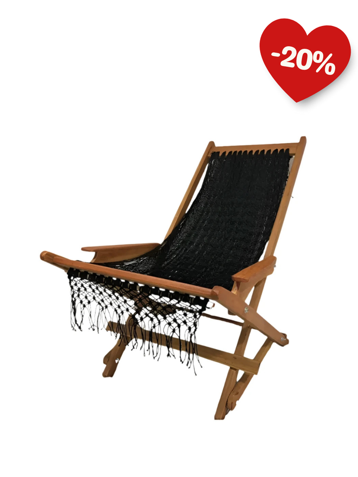 Silla Mecedora Artesanal Plegable de Yucatán Negra