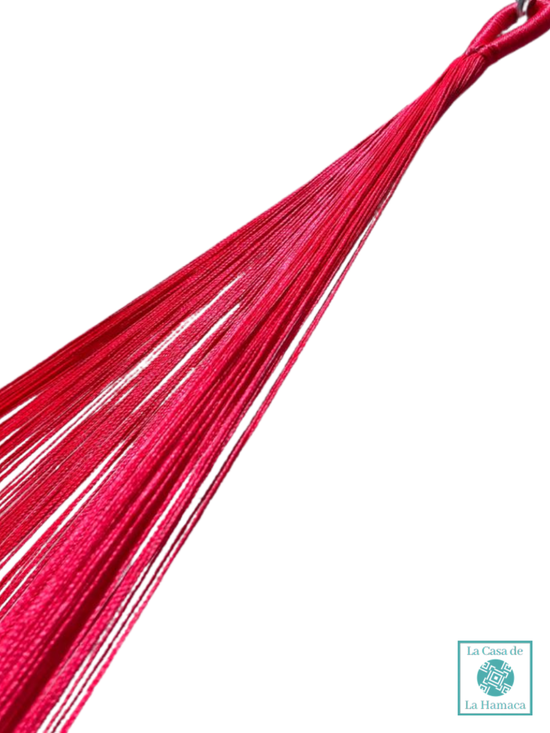 Hamaca Yucateca Artesanal Hilo 18 Nylon Rosa