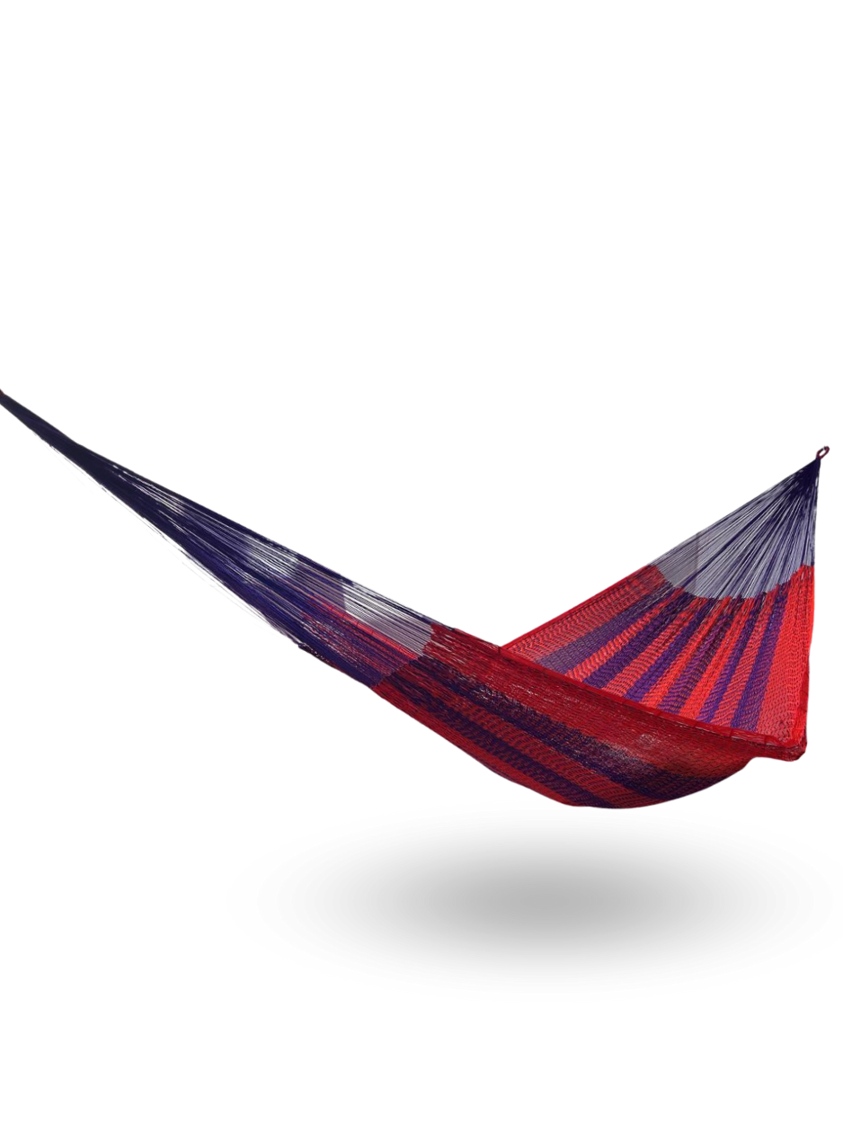 Hamaca Yucateca Artesanal Hilo 18 Nylon Rojo