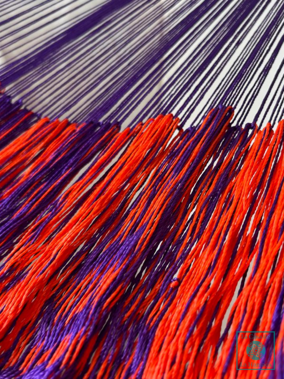 Hamaca Yucateca Artesanal Hilo 18 Nylon Rojo