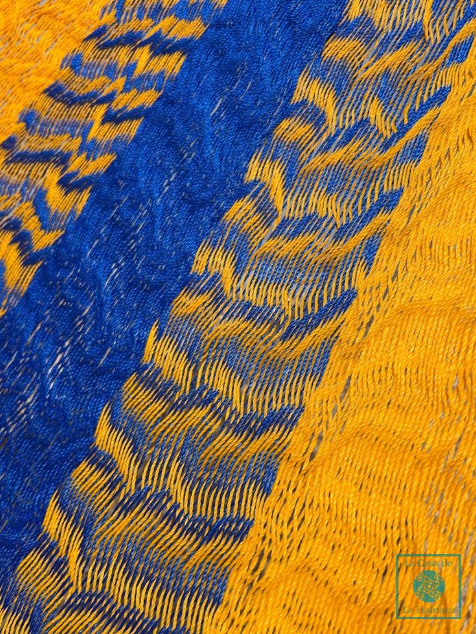 Hamaca Yucateca Artesanal Hilo 18 Nylon Azul