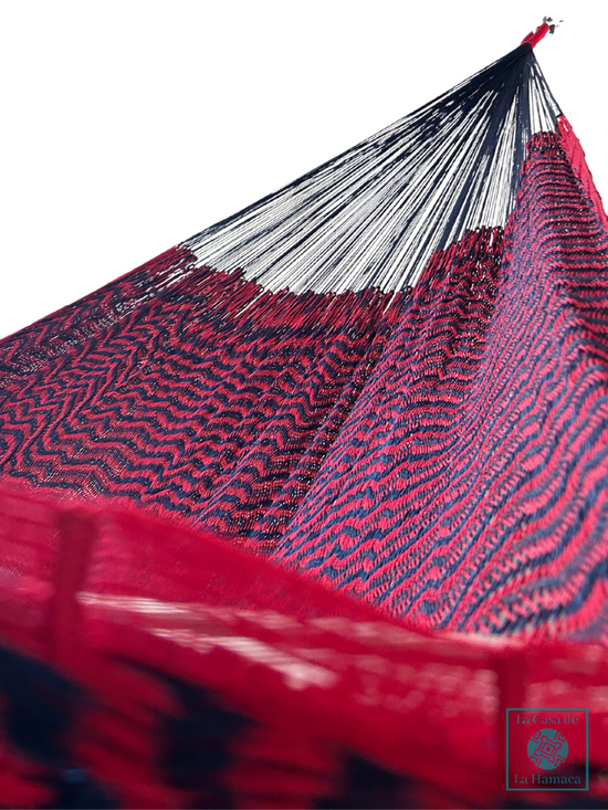 Hamaca Yucateca Artesanal Hilo 18 Nylon Rojo
