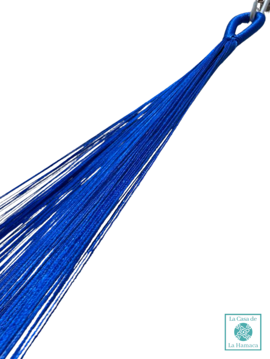 Hamaca Yucateca Artesanal Hilo 18 Nylon Azul