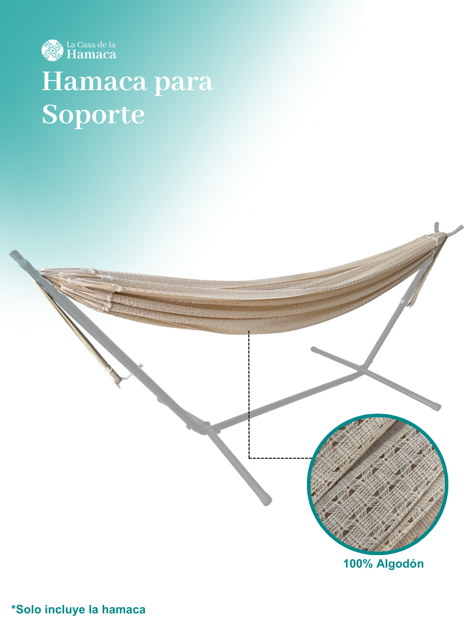 Hamaca Mexicana Beige para Base (Soporte de Hamaca)