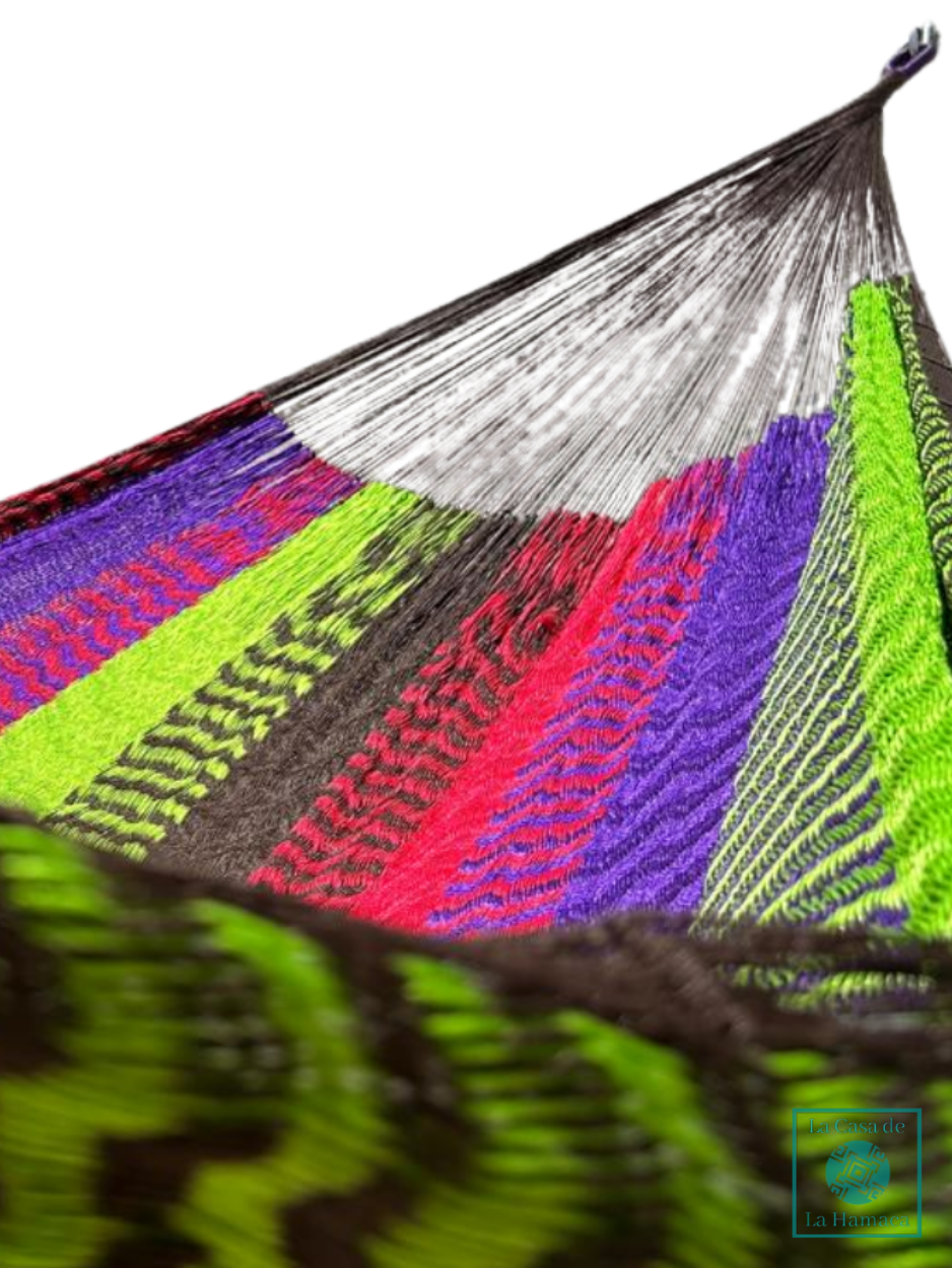 Hamaca Yucateca Artesanal Hilo 18 Nylon Multicolor