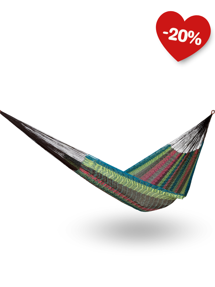 Hamaca Yucateca Artesanal Hilo 18 Nylon Multicolor