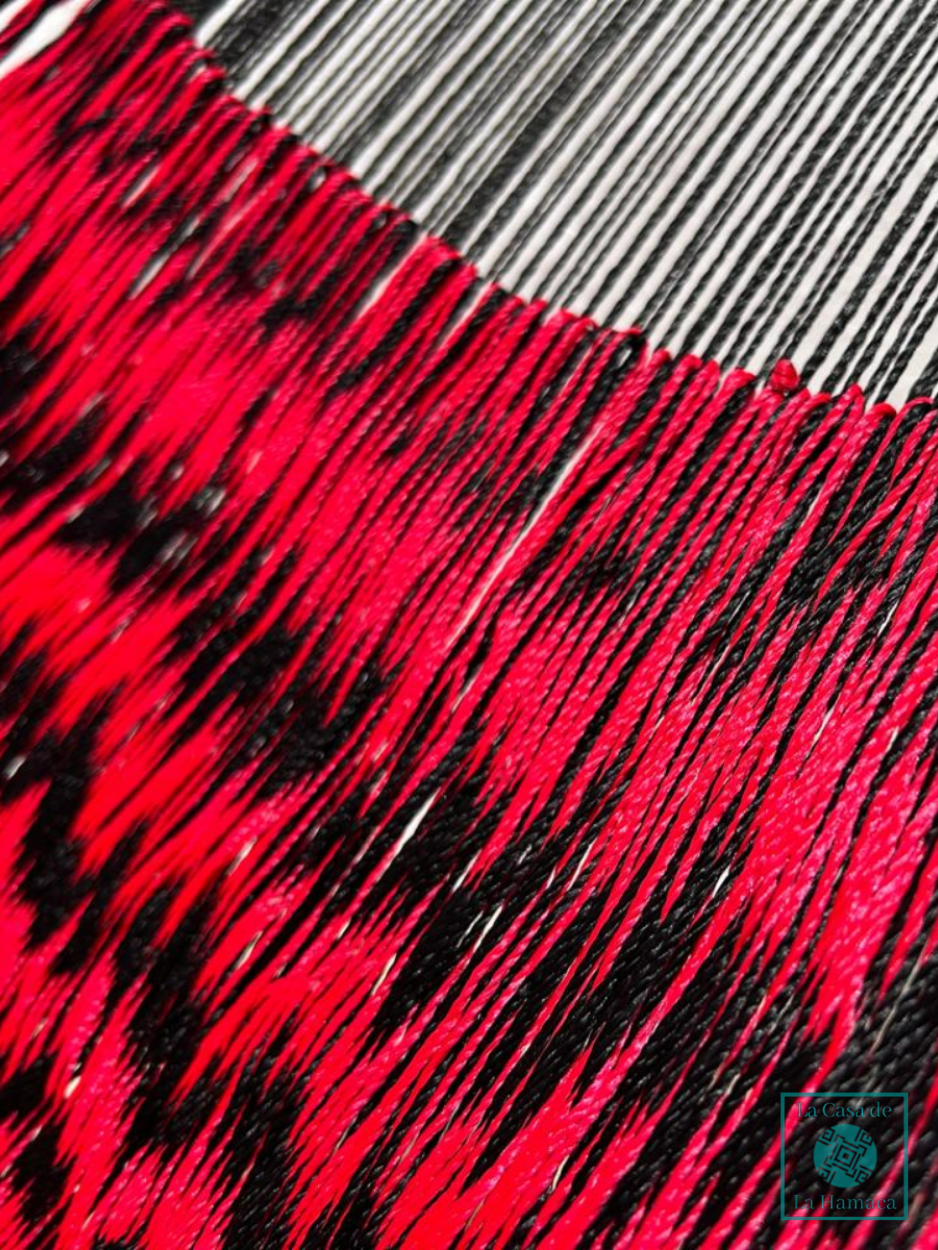 Hamaca Yucateca Artesanal Hilo 18 Nylon Rojo