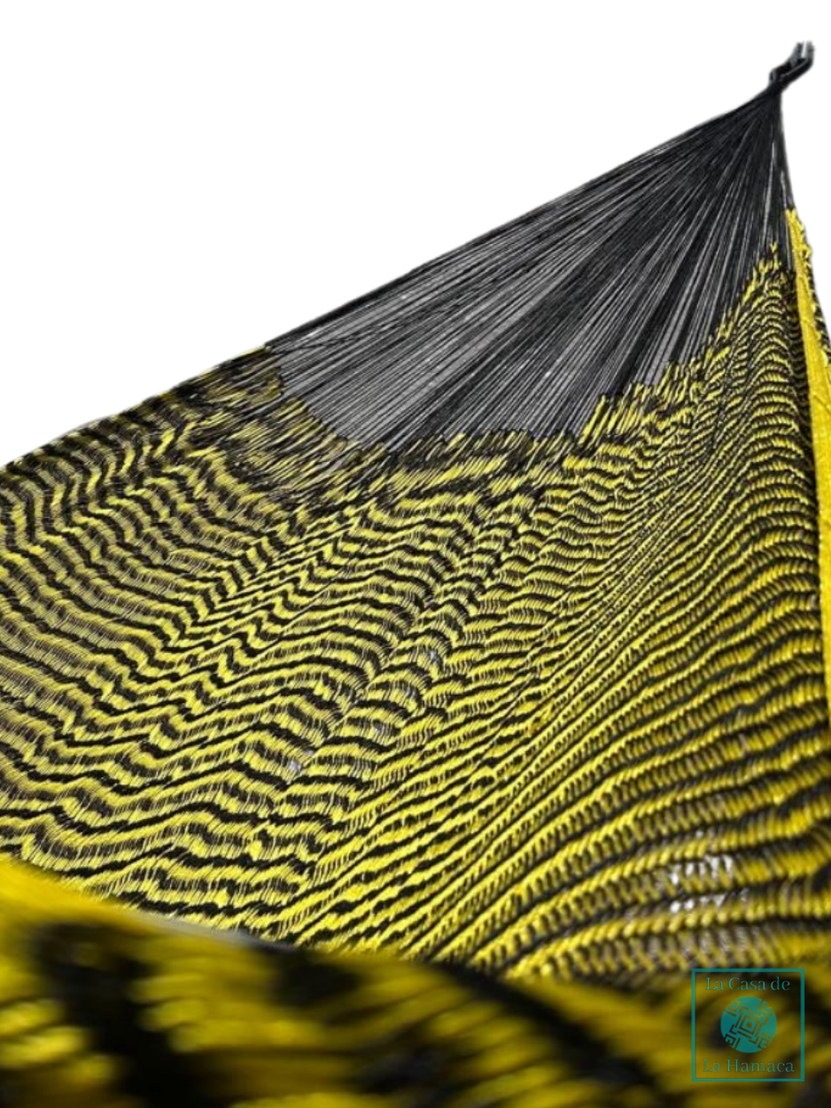 Hamaca Yucateca Artesanal Hilo 18 Nylon Amarillo