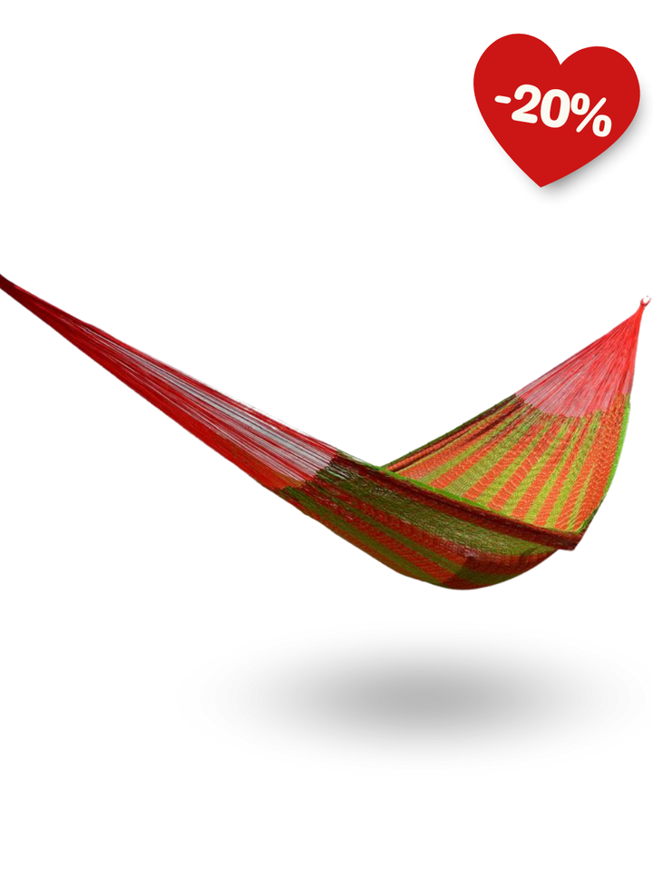 Hamaca Yucateca Artesanal Hilo 18 Nylon Verde