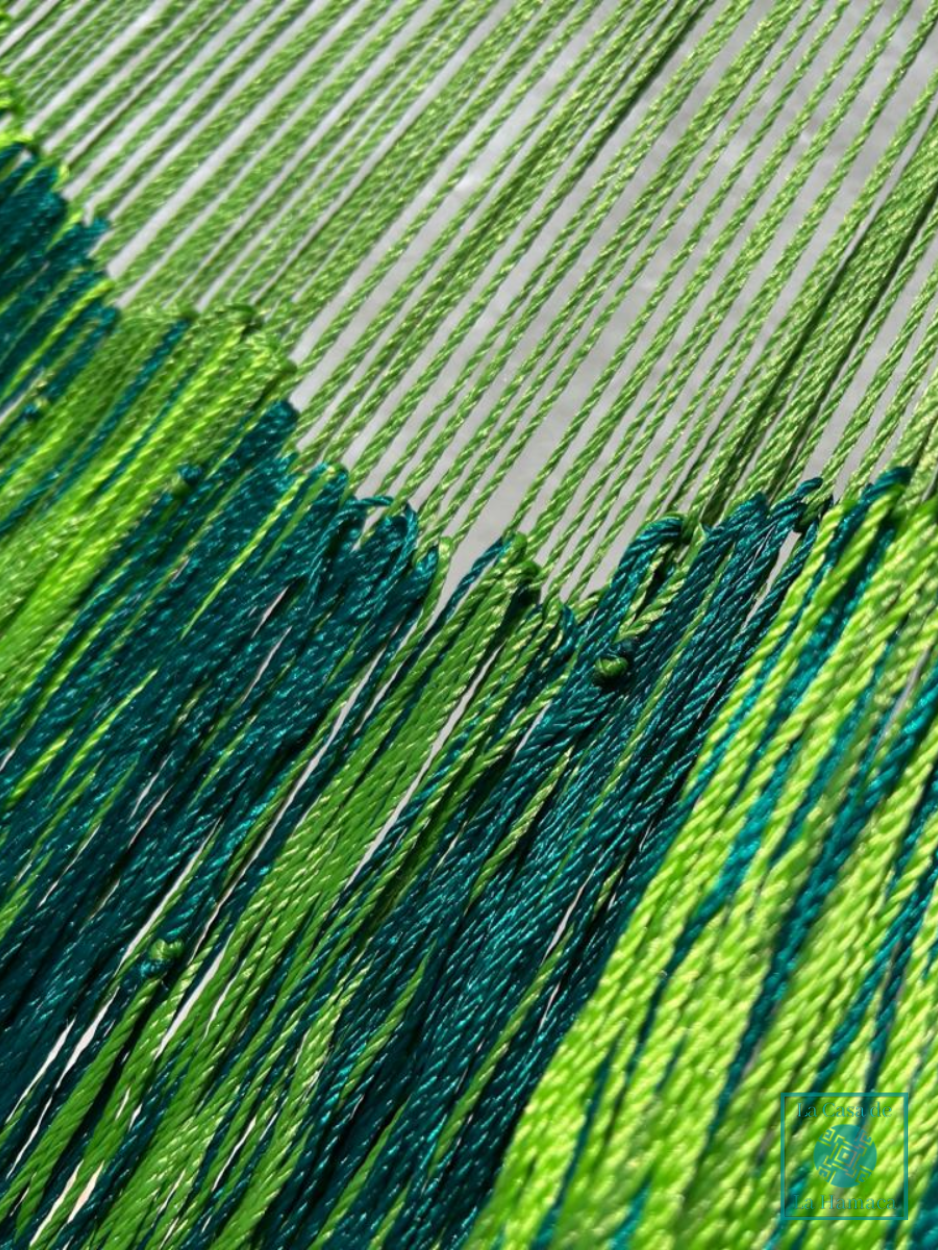 Hamaca Yucateca Artesanal Hilo 18 Nylon Verde