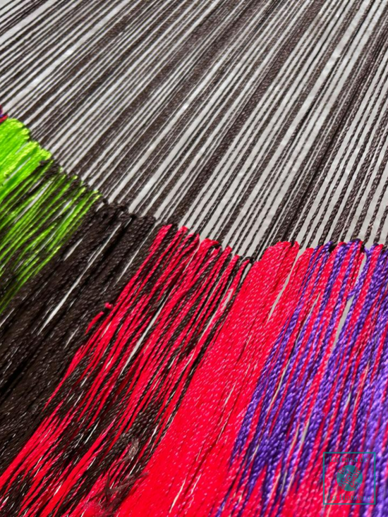 Hamaca Yucateca Artesanal Hilo 18 Nylon Multicolor
