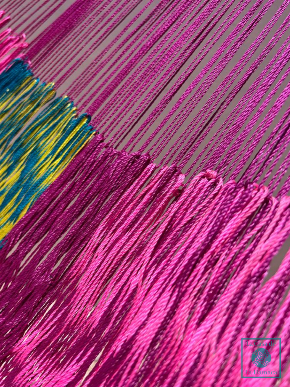 Hamaca Yucateca Artesanal Hilo 18 Nylon Multicolor