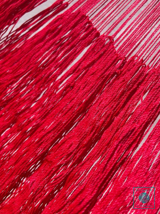 Hamaca Yucateca Artesanal Hilo 18 Nylon Rojo