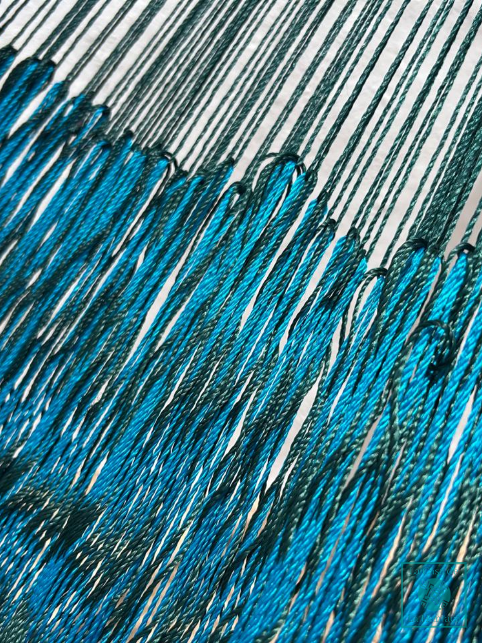 Hamaca Yucateca Artesanal Hilo 18 Nylon Azul