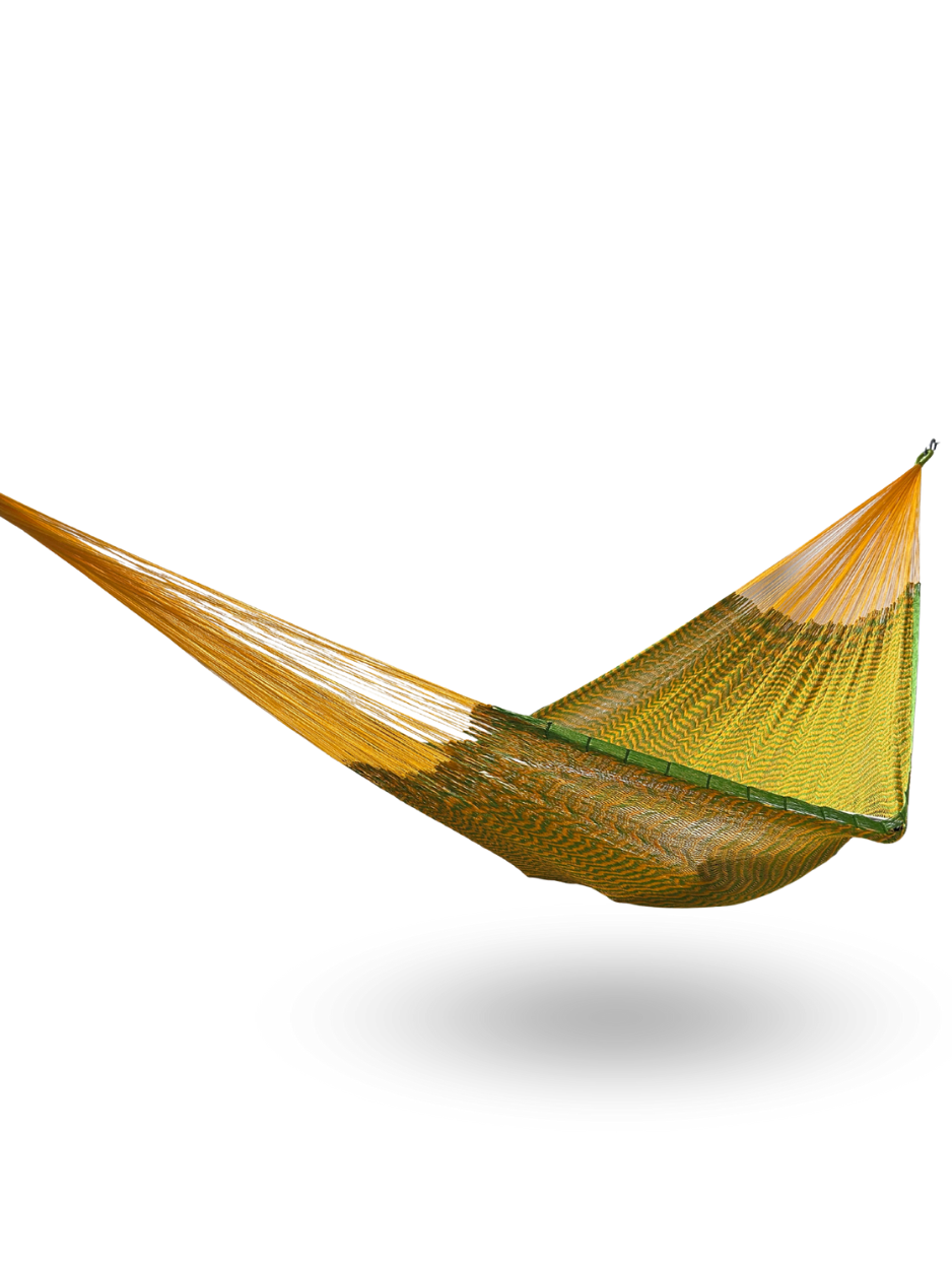 Hamaca Yucateca Artesanal Hilo 18 Nylon Amarillo