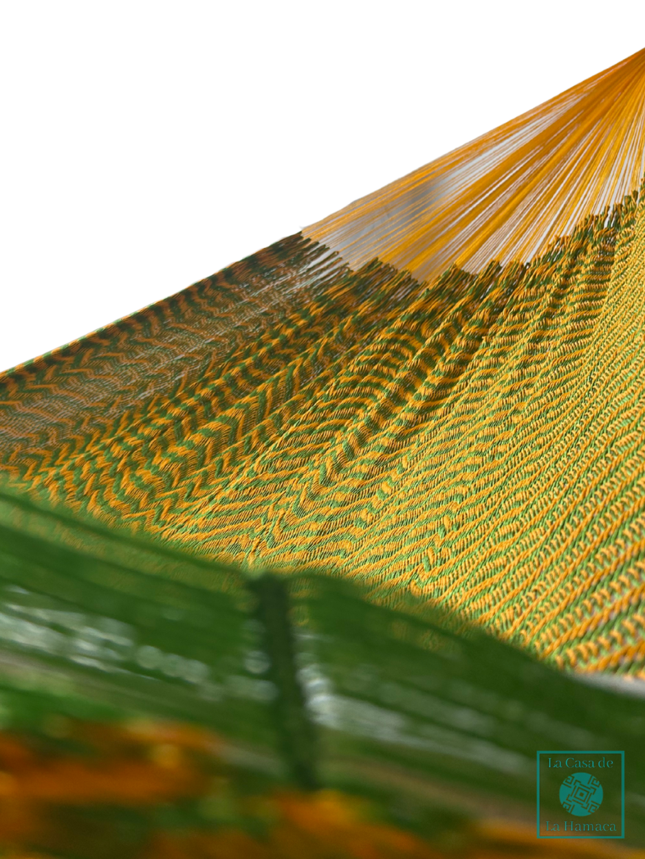 Hamaca Yucateca Artesanal Hilo 18 Nylon Amarillo
