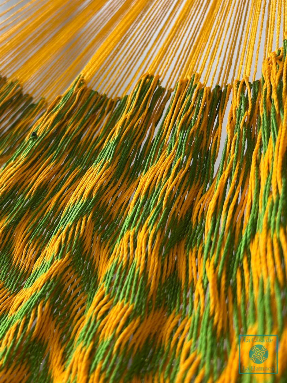 Hamaca Yucateca Artesanal Hilo 18 Nylon Amarillo