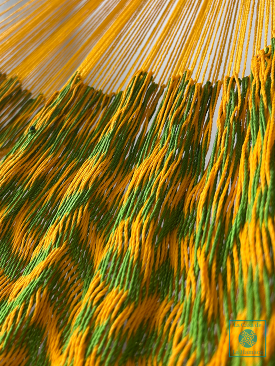 Hamaca Yucateca Artesanal Hilo 18 Nylon Amarillo