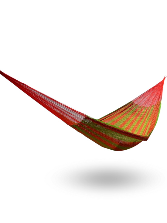 Hamaca Yucateca Artesanal Hilo 18 Nylon Verde
