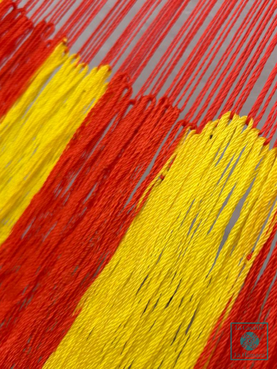 Hamaca Yucateca Artesanal Hilo 18 Nylon Naranja