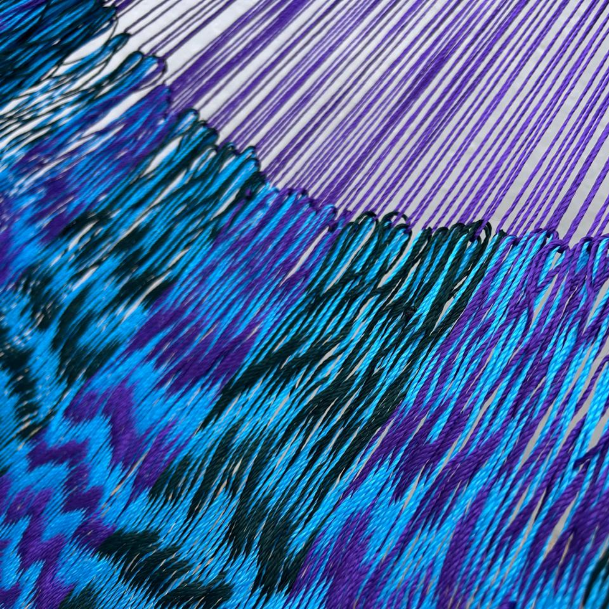 Hamaca Yucateca Artesanal Hilo 18 Nylon Azul