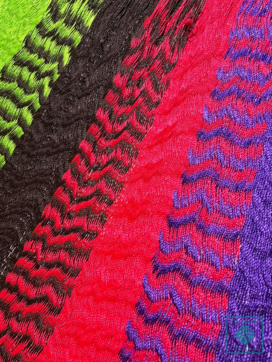 Hamaca Yucateca Artesanal Hilo 18 Nylon Multicolor