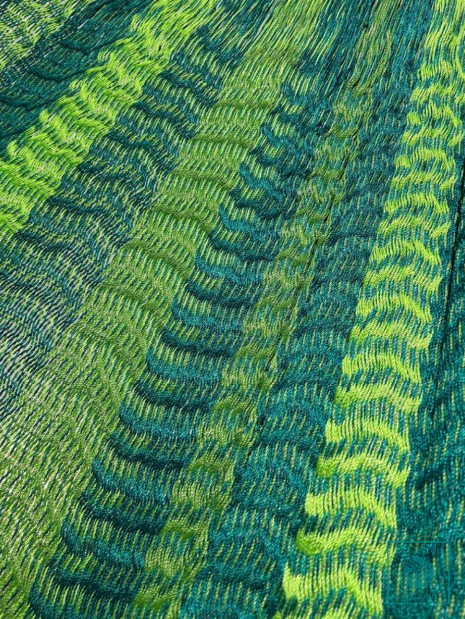 Hamaca Yucateca Artesanal Hilo 18 Nylon Verde