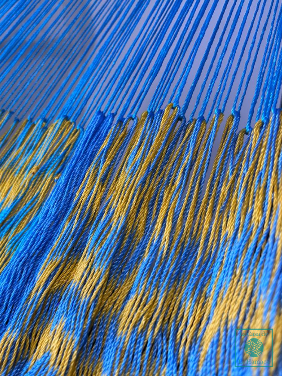 Hamaca Yucateca Artesanal Hilo 18 Nylon Amarillo