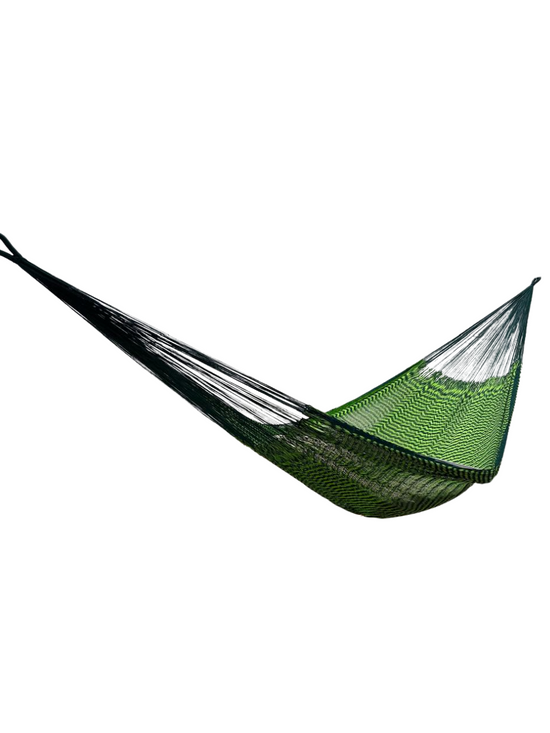 Hamaca Yucateca Artesanal Hilo 18 Nylon Verde