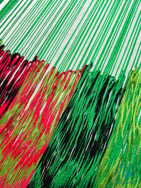 Hamaca Yucateca Artesanal Hilo 18 Nylon Verde