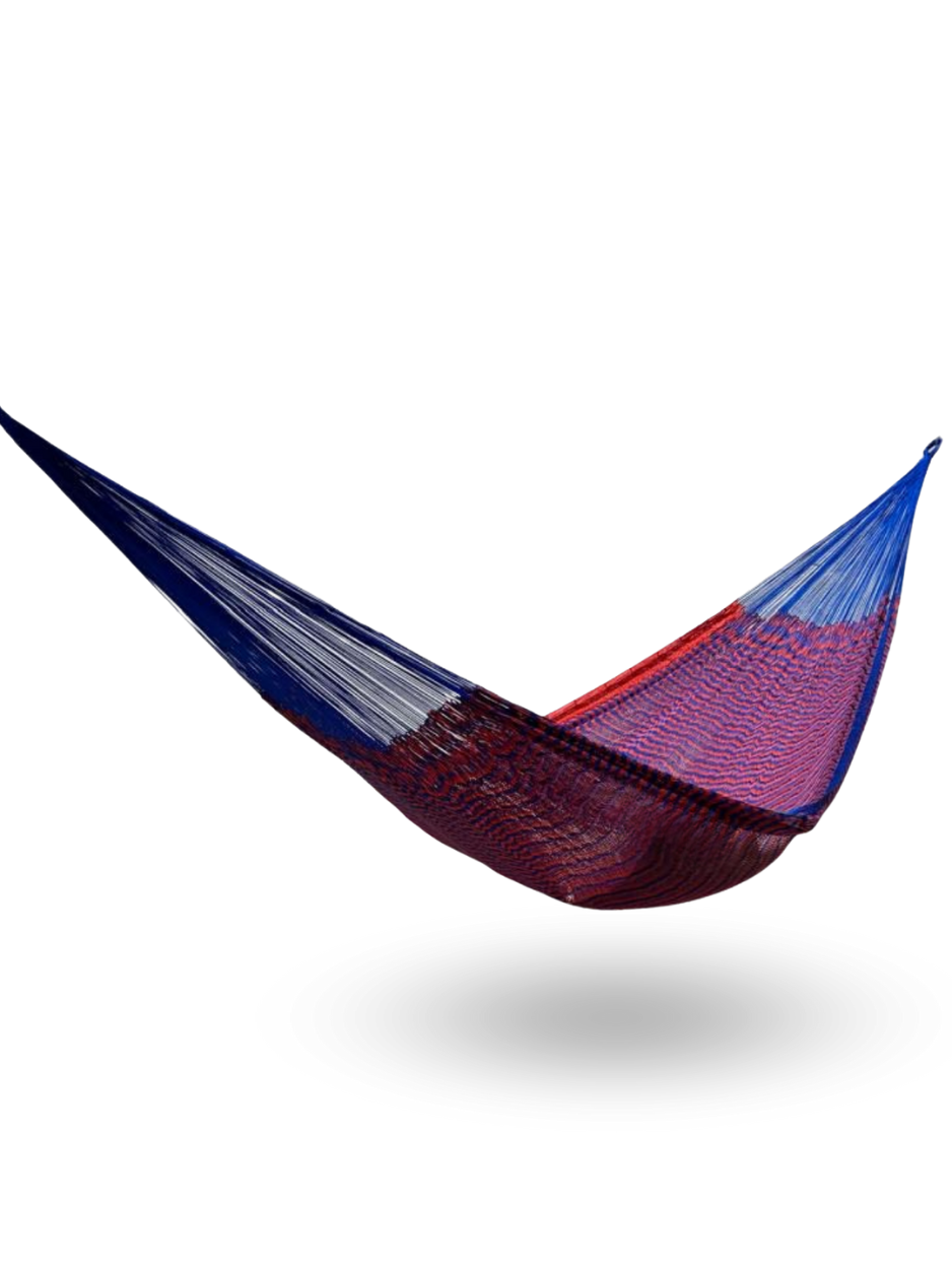 Hamaca Yucateca Artesanal Hilo 18 Nylon Rojo