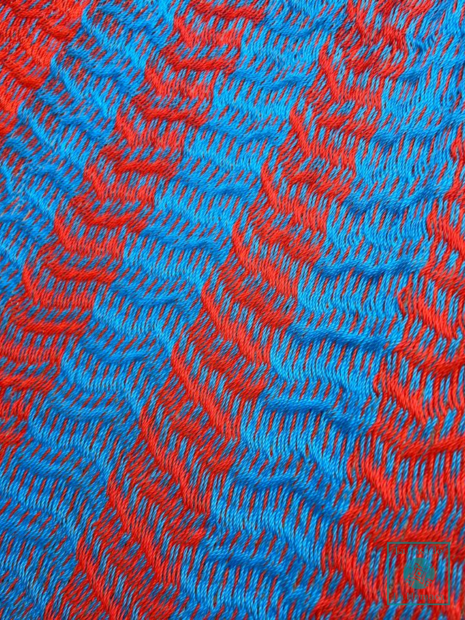 Hamaca Yucateca Artesanal Hilo 18 Nylon Azul