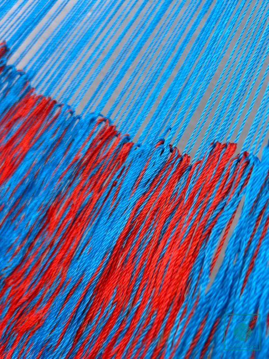 Hamaca Yucateca Artesanal Hilo 18 Nylon Azul