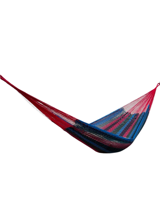 Hamaca Yucateca Artesanal Hilo 18 Nylon Azul